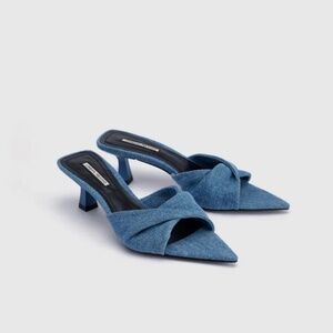 Urban Revivo denim sandals size 8